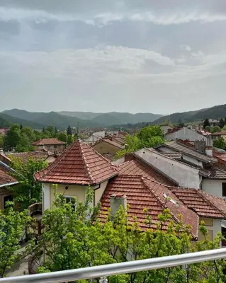 a view of roofs of houses in a town at Green view 180 in Troyan