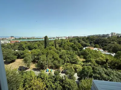 an aerial view of a park with trees at Apartment Durvenitza in Sofia