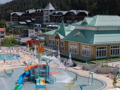 an outdoor water park with a water slide at Hot Springs Medical and SPA in Banya