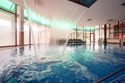 an iceberg in the water in a swimming pool at Devin Spa Hotel in Devin
