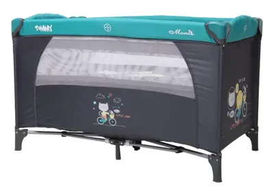 a bed with a black frame and a green mattress at Family Vacation Home Topolnitza in Koprivshtitsa