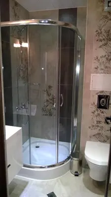 a bathroom with a shower and a toilet at Apartment Ira in Velingrad