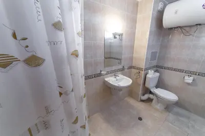 a bathroom with a toilet and a sink at Monastery 2 Aparthotel in Pamporovo