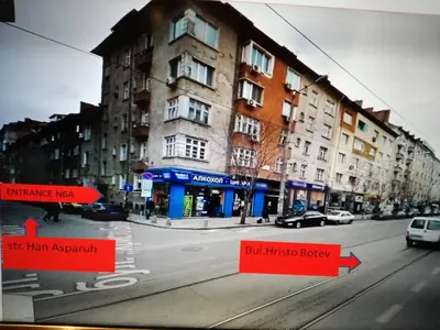 a view of a city street with buildings at Studio 5 Corners in Sofia