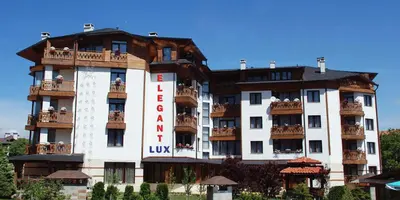 a hotel with a sign that reads hotel albuquerque at Elegant Lux Hotel in Bansko