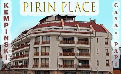a picture of a building with the words pine place at PIRIN PLACE Bansko in Bansko