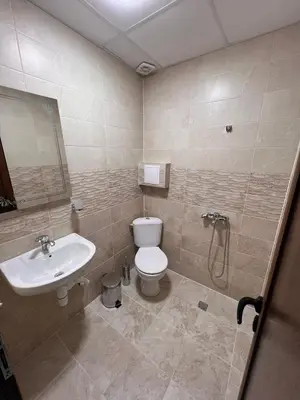 a bathroom with a toilet and a sink at Вихрен-стаи и апартаменти за гости in Sandanski