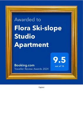 a framed sign for a floreana ski slope studio appointment at Flora Ski-slope Studio Apartment in Borovets