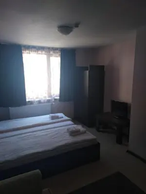 a bedroom with a large bed and a window at Maria-Antoaneta Residence in Bansko