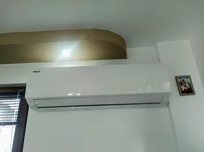 a white stove top oven in a white room at Holiday Home Veli in Sapareva Banya