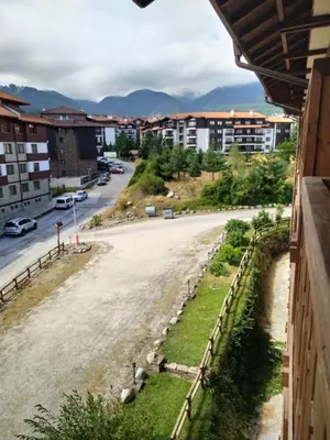 a view of a street from a building at New Inn in Bansko