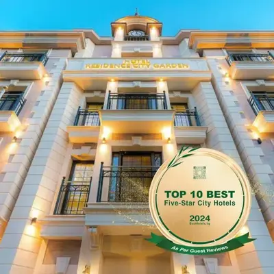 Residence City Garden - Certificate of Excellence Top 10 BEST Five-Stars City Hotels for 2024 awarded by HTIF