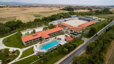 an aerial view of a resort with a swimming pool at Boutique Complex Trakiets in Zhitnitsa
