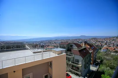 a view of a city from the top of a building at Студиа КРИСИ in Sandanski