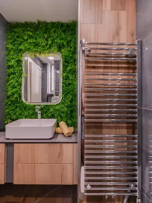 a bathroom with a sink and a mirror at Urban Eden - LUX & STYLE, 2-Bedroom, 2-Bathroom in Sofia
