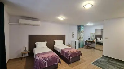 a bedroom with two beds in a room at Art House Plovdiv in Plovdiv