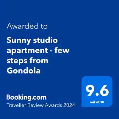 a screenshot of a phone with the textouched to sunny studio apartment few steps from at Sunny studio apartment - few steps from Gondola in Bansko