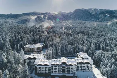 an aerial view of a resort in the mountains at VALENTINA`S STUDIO in 