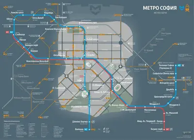 a map of the chicago subway system at Solunska Stylish Apartment in Sofia