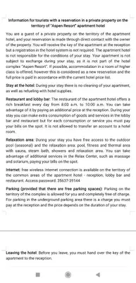 a page of a document with a screenshot of a letter at Апартамент-студио в Банско-Разлог,Aspen Golf- C206 in Bansko