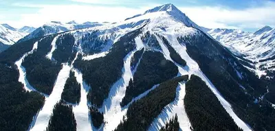 an aerial view of a snow covered mountain at Aspen Heights 4 bed studio in Bansko