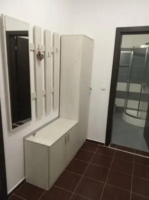 a bathroom with white cabinets and a mirror at IGLIKA 2 SNOWY NIGHT V 31 in Borovets
