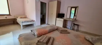 a living room with a couch and a bed at СЕМЕЕН ХОТЕЛ ИЛИЕВАТА КЪЩА in Sapareva Banya