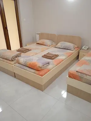 two beds sitting next to each other in a room at СЕМЕЕН ХОТЕЛ ИЛИЕВАТА КЪЩА in Sapareva Banya