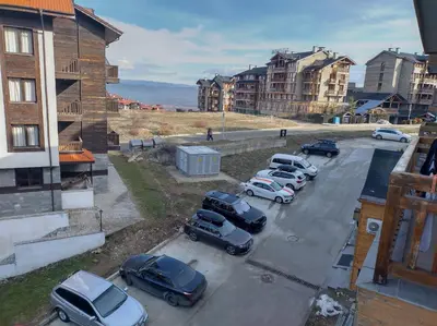 a group of cars parked in a parking lot at St John Park Boutique room Gero in Bansko