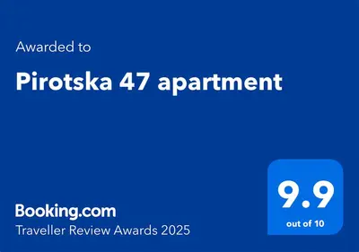 a blue screen with the text awarded to phantasy appointment at Pirotska 47 apartment in Sofia