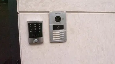 a remote control is attached to a wall at Луксозно студио One Place in Sofia A1 - Лозенец in Sofia
