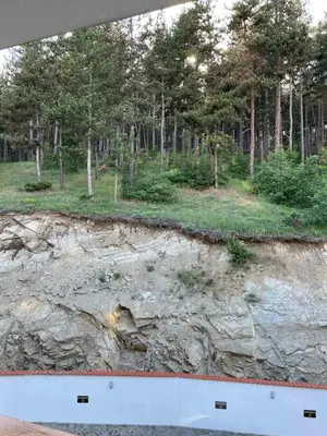 a view of a forest with trees and rocks at Апартамент ВАНЕСА in Velingrad