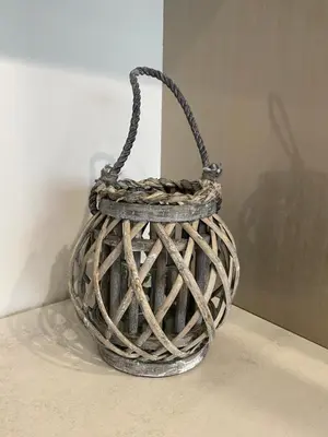 a wicker basket sitting on top of a table at Brand new and modern apartment directly next to the metro station in Sofia