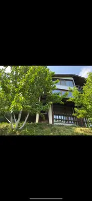 a building with two trees in front of it at Александрова вила 2 in Zlatograd