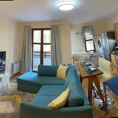 Ski to door at Mountain View 1BR condo Bansko