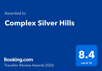a blue screen with the words wrapper silver hills on it at Complex Silver Hills in Smolyan