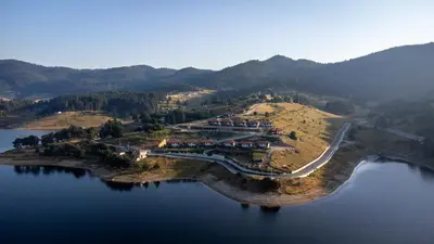 an island in the middle of a body of water at OASIS RESORT RHODOPES in Dospat