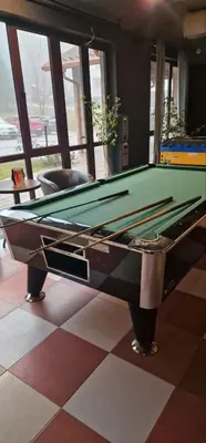 a snooker table in a room with a poolopter at B55 Studio in Borovets