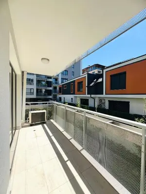 a balcony of a building with a view of a building at 7th Sense boutique apartments in Sofia
