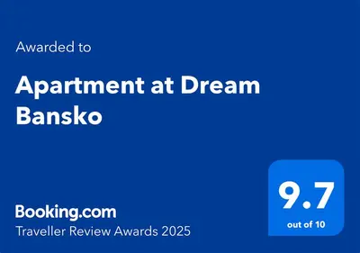 a blue sign with the words appointment at dream bangkok at Apartment at Dream Bansko in Bansko