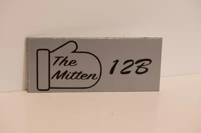 a sign that says the kitchen with a thumbs up at Top Center Designer Studio Apartment in Sofia