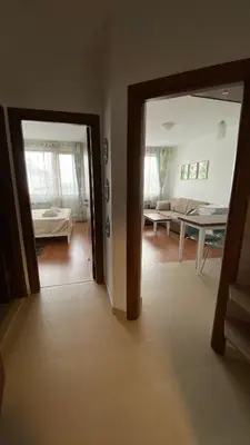 a living room with a view of a living room at Belvedere Holiday Club H62 Mountains View in Bansko