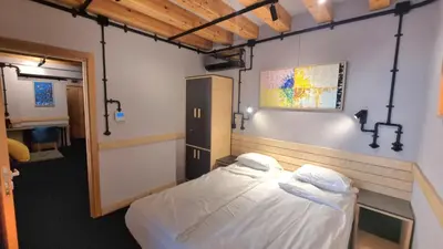 a bedroom with a bed in a room at Art Hotel 158 in Sofia