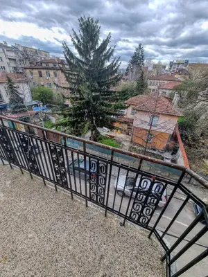 a view of a city from a balcony at Inviting Studio in Sofia Center in Sofia