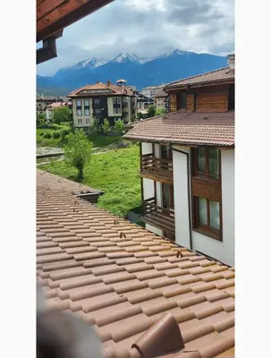a view from the roof of a house at VV Apartment Bansko in Bansko