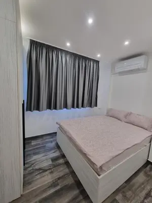 a bedroom with a bed and a window at Apartment's Ortakchiev in Sofia